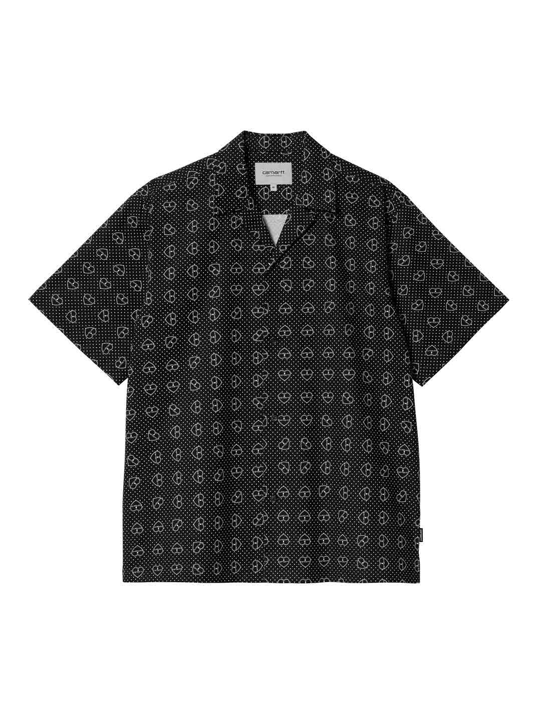 Carhartt S/S Furoshiki Shirt Camisa Hombre Estampada Negra