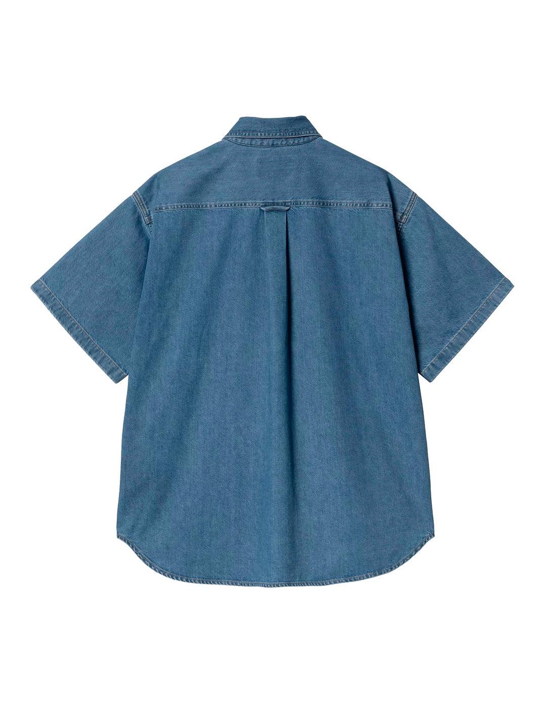 Carhartt S/S Lucas Shirt Camisa Hombre Vaquera Azul