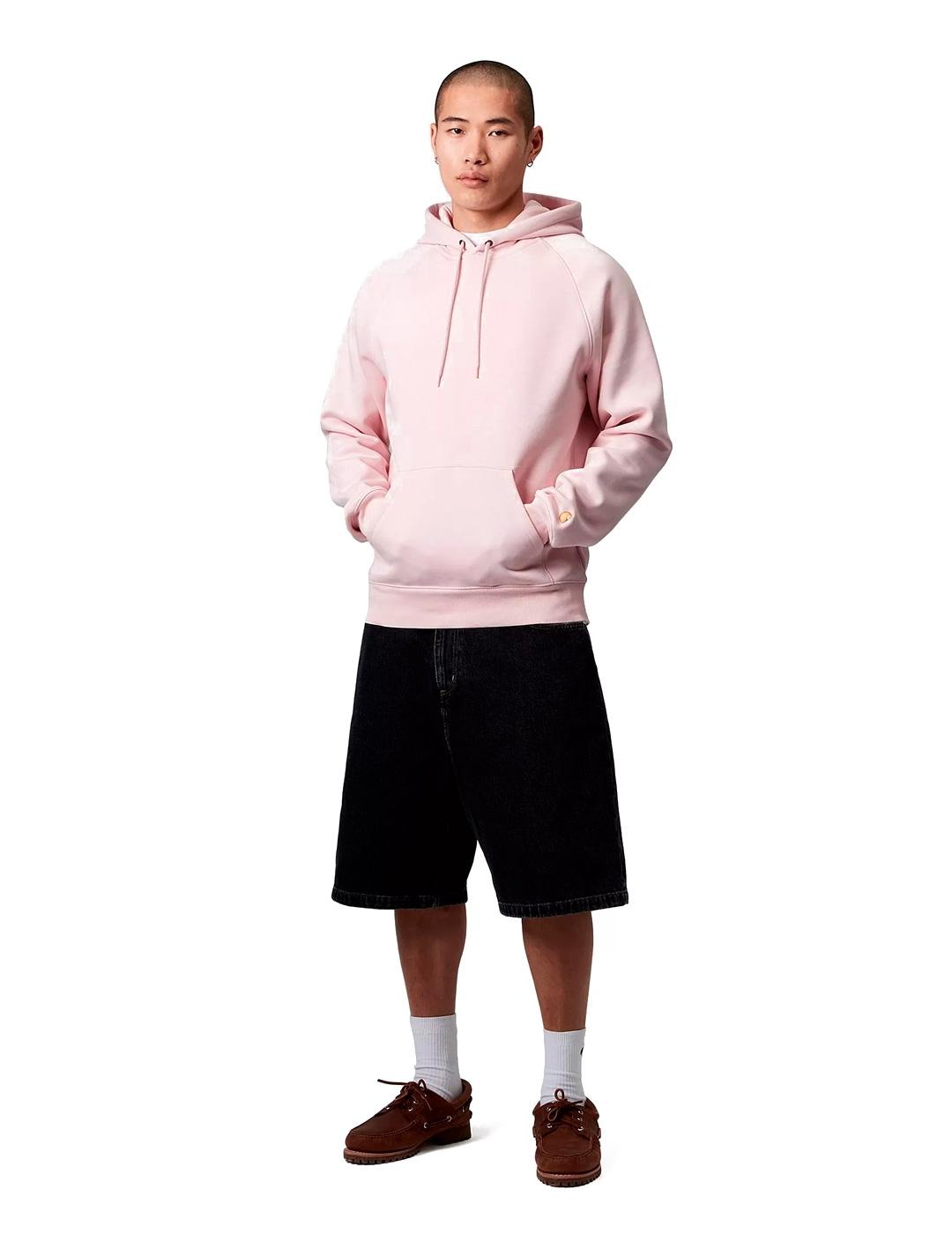 Carhartt Hooded Chase Sweat Sudadera Hombre Rosa