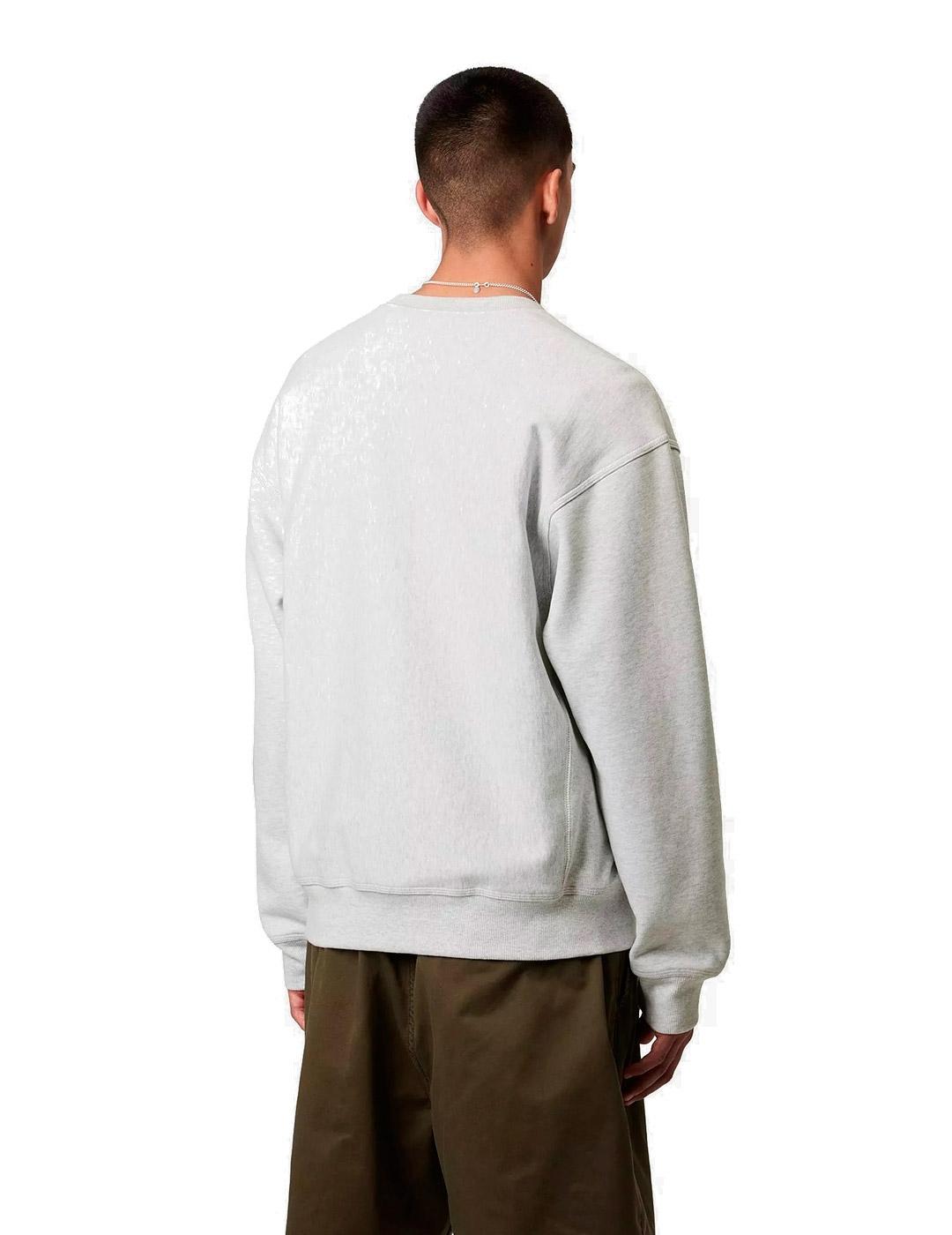 Carhartt American Script Sweat Sudadera Hombre Gris