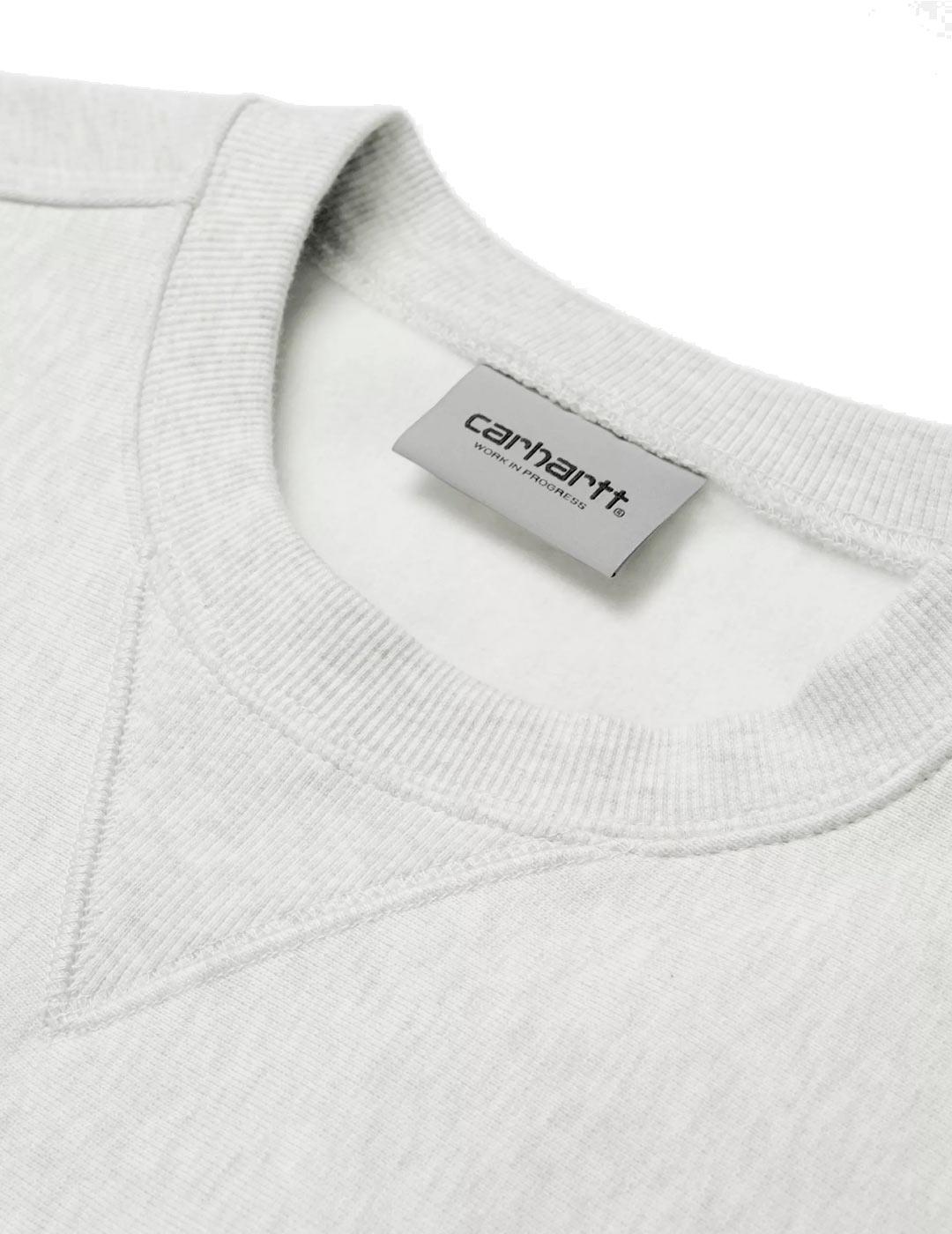 Carhartt American Script Sweat Sudadera Hombre Gris