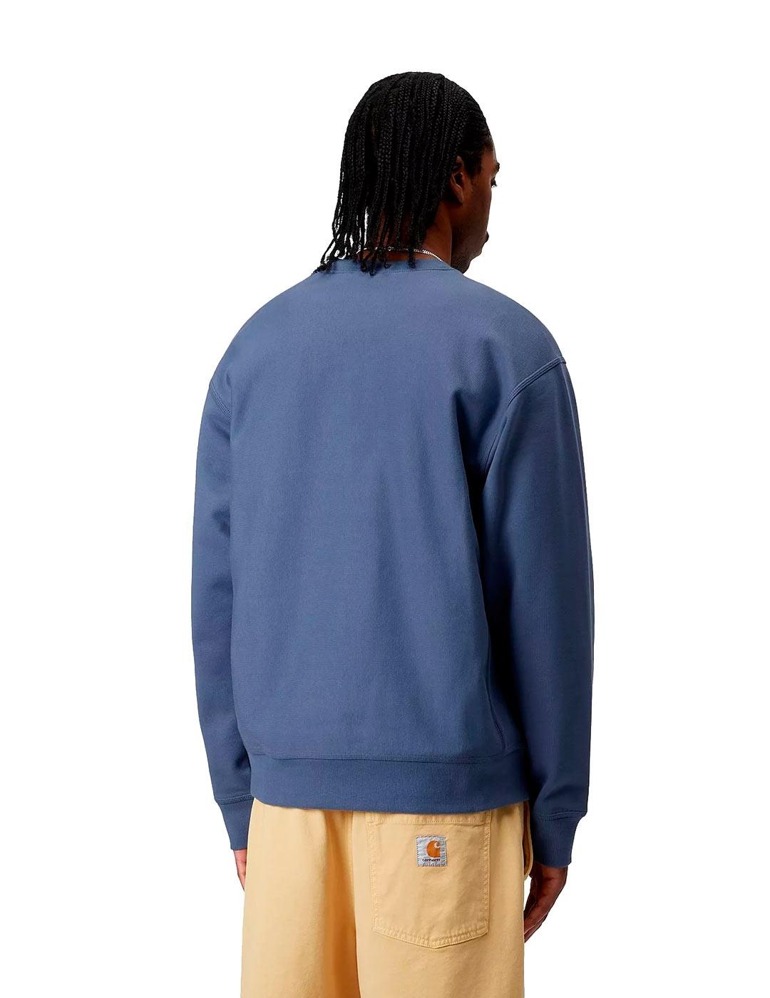 Carhartt  American Script Sweat Sudadera Hombre Azul
