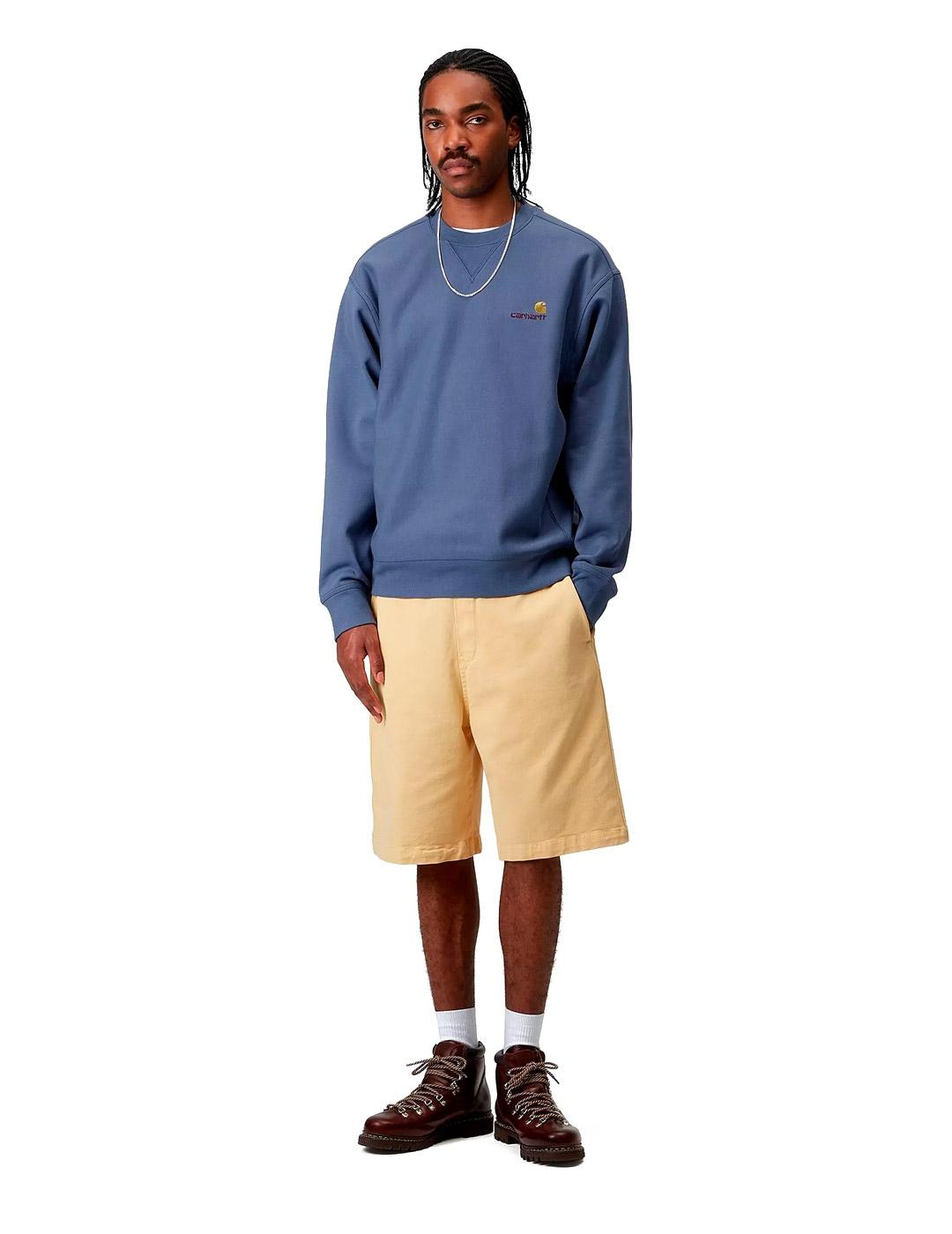 Carhartt  American Script Sweat Sudadera Hombre Azul