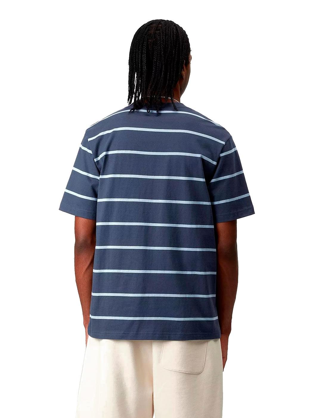 Carhartt  S/S Aiken Pocket T-Shirt Camiseta Hombre Azul