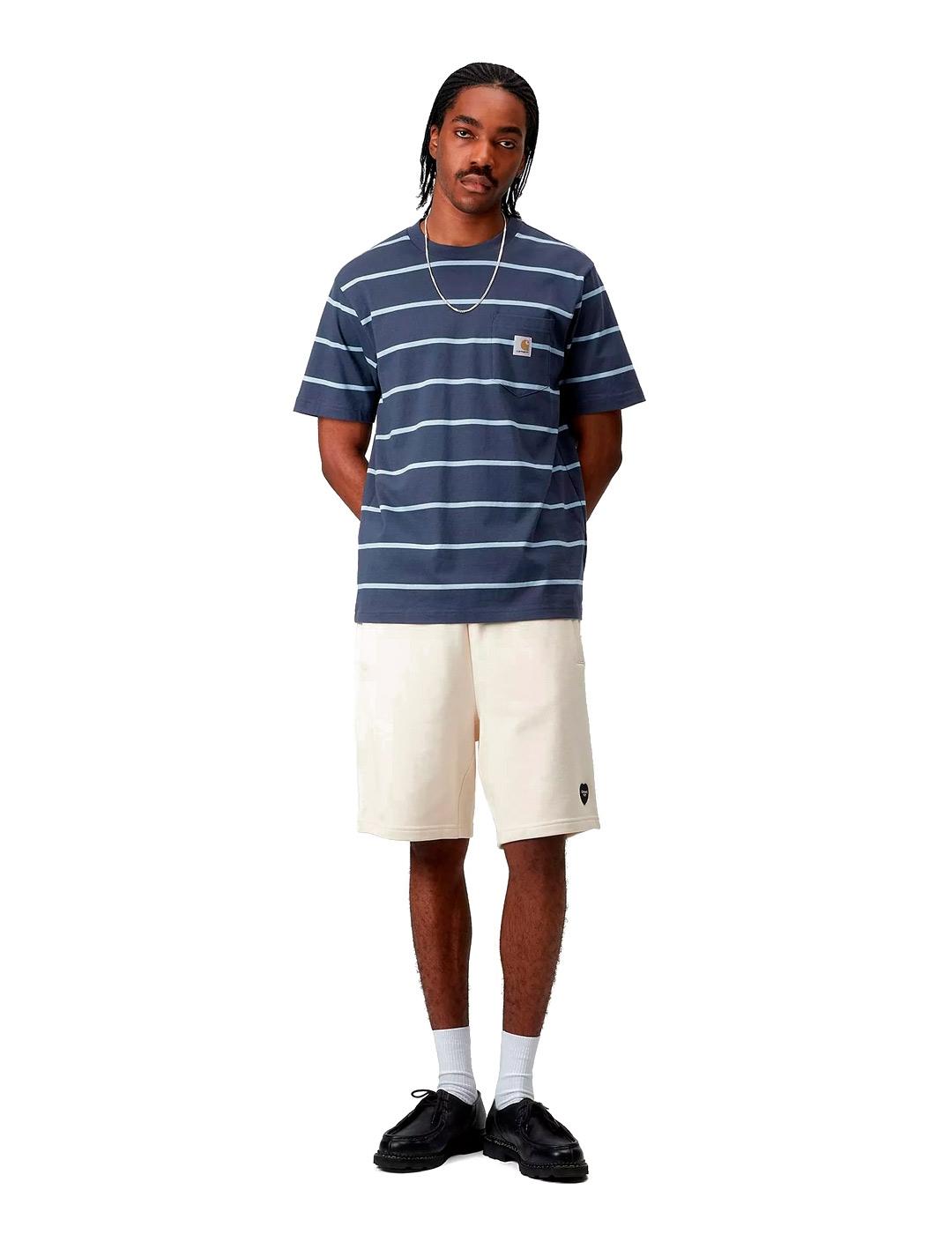 Carhartt  S/S Aiken Pocket T-Shirt Camiseta Hombre Azul