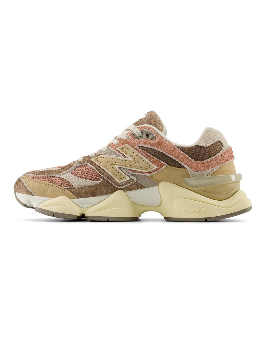 New Balance 9060NTB Zapatillas Hombre Mujer Rosa Marrón