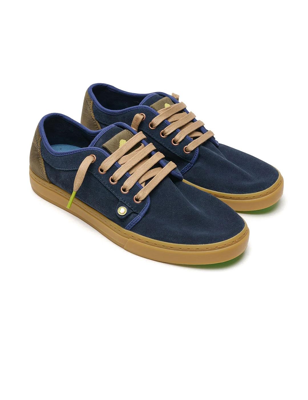 Satorisan Heisei Suede Zapatillas Hombre Azul Marino