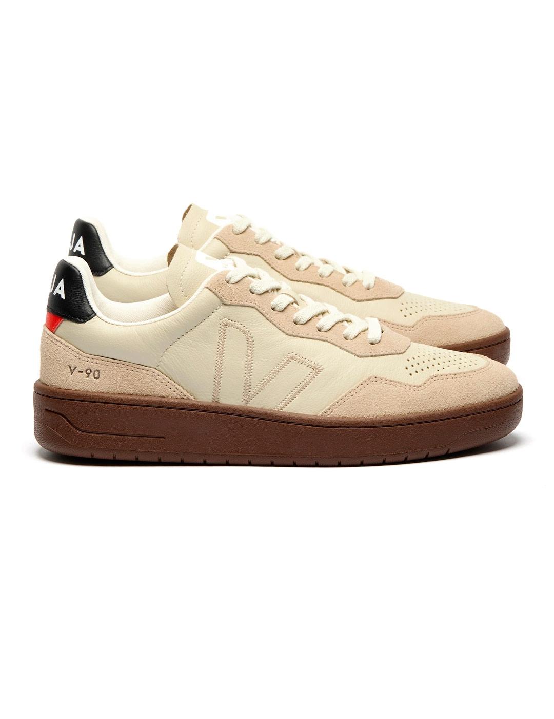 Veja V-90 Zapatillas Beige Almond Black