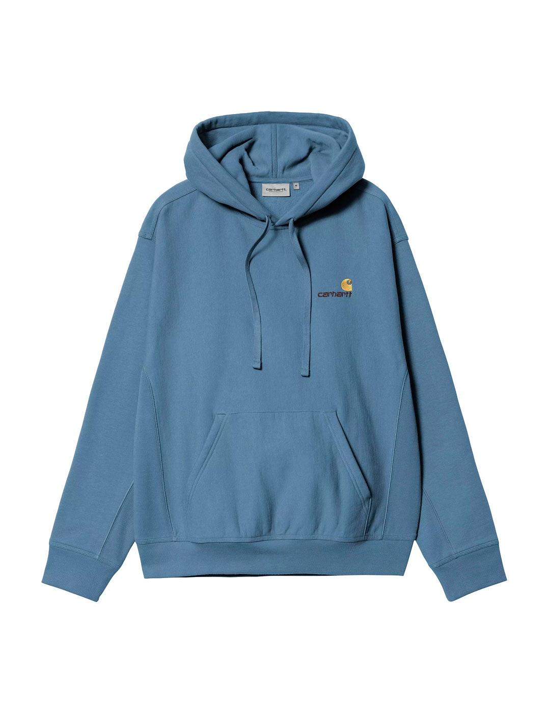 Carhartt Hooded American Script Sudadera Hombre Granate