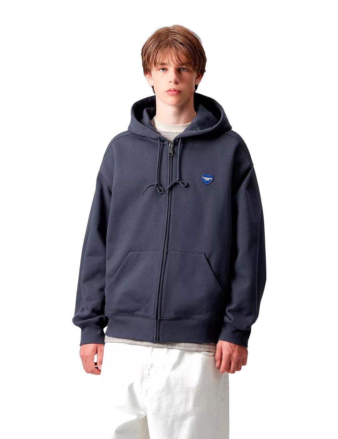 Carhartt Sudadera Hombre Hooded Heart II Hartt Azul Marino