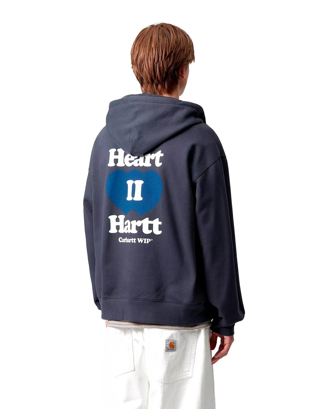 Carhartt Sudadera Hombre Hooded Heart II Hartt Azul Marino
