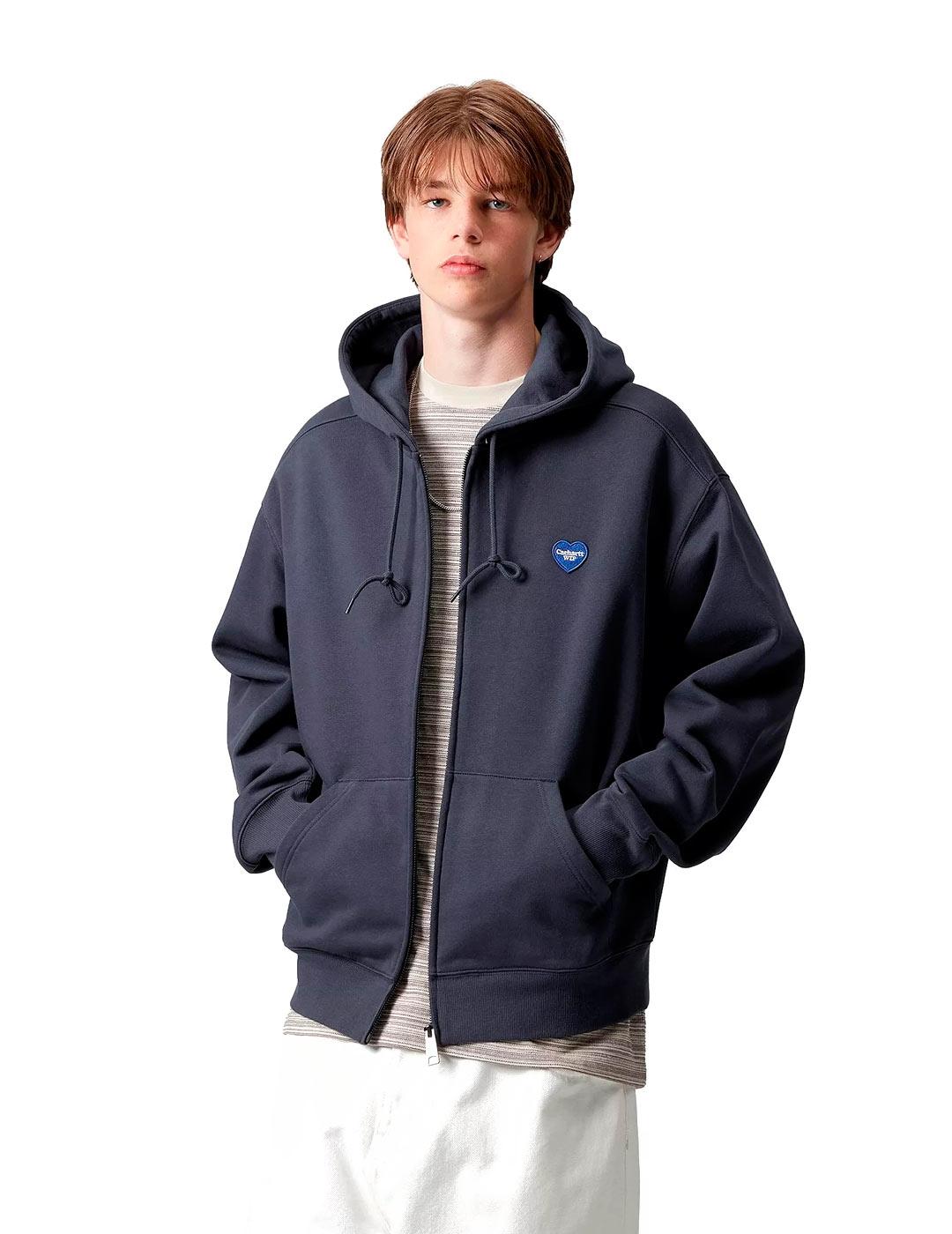 Carhartt Sudadera Hombre Hooded Heart II Hartt Azul Marino