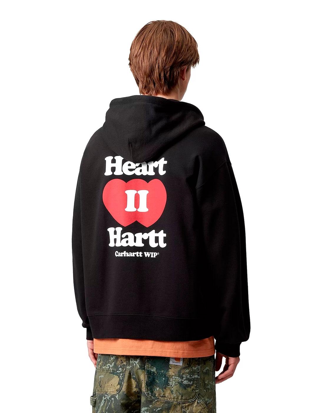 Carhartt Sudadera Hombre Hooded Heart II Hartt Negra