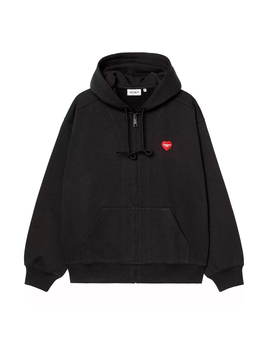 Carhartt Sudadera Hombre Hooded Heart II Hartt Negra