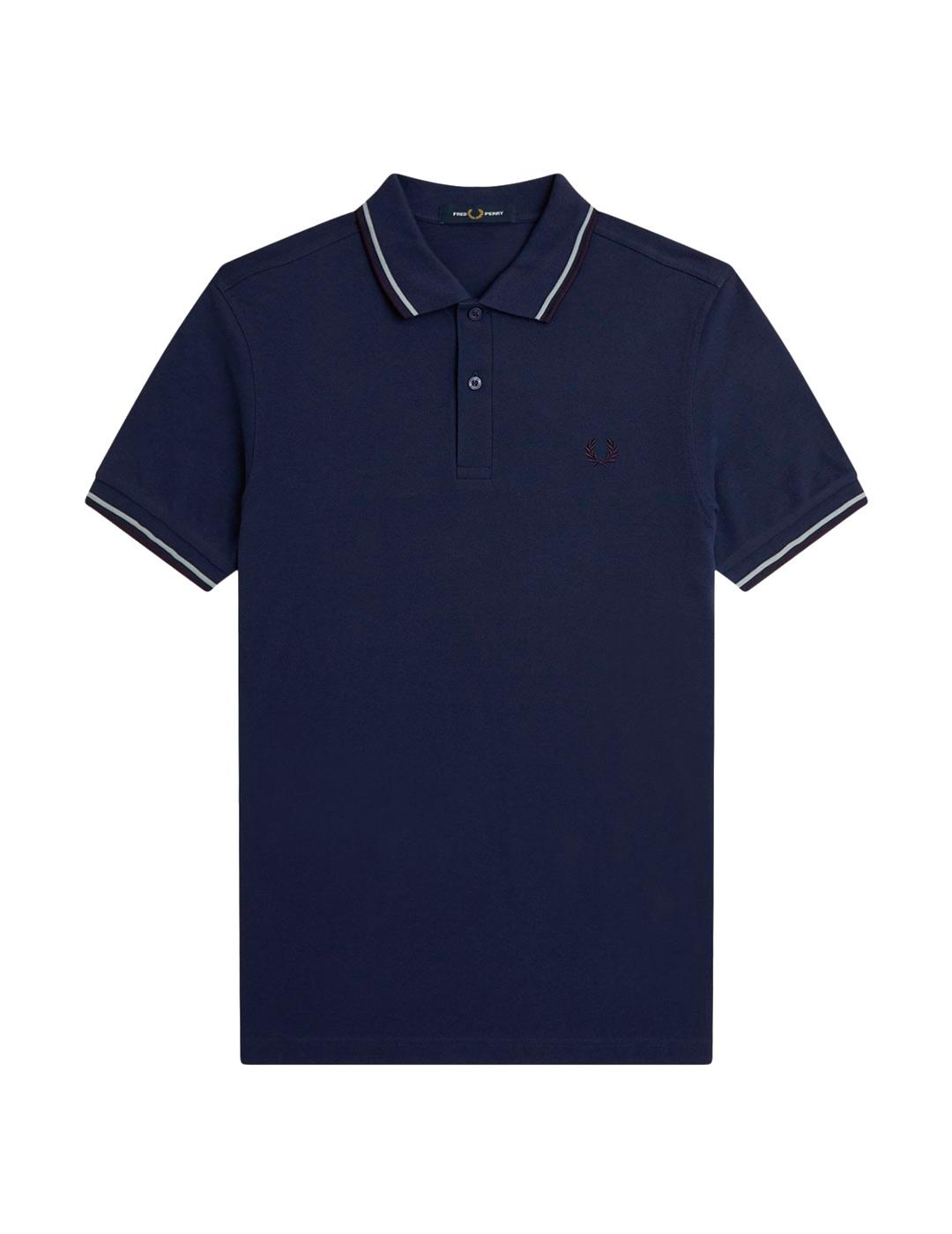 Fred Perry M3600 Polo Hombre Franjas Azul