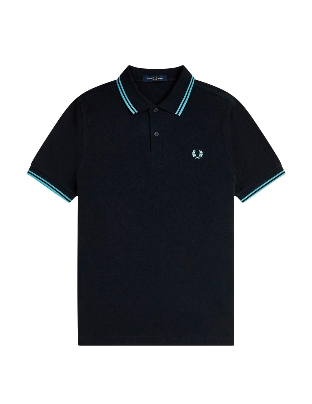Fred Perry M3600 Polo Hombre Franjas Azul Marino