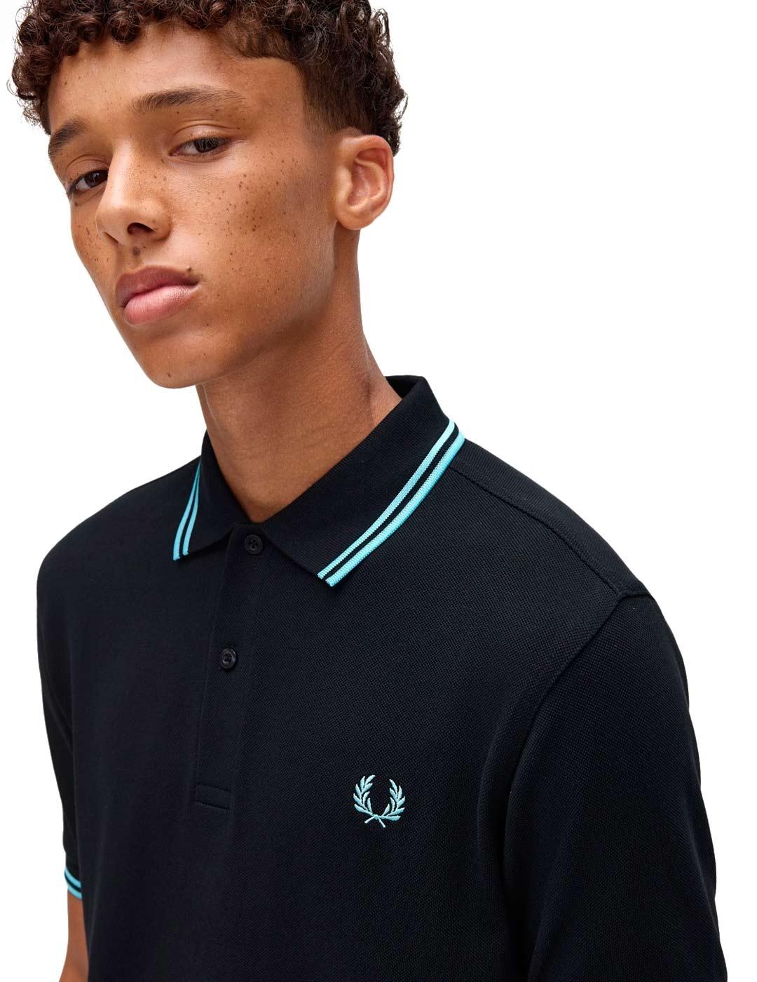 Fred Perry M3600 Polo Hombre Franjas Azul Marino