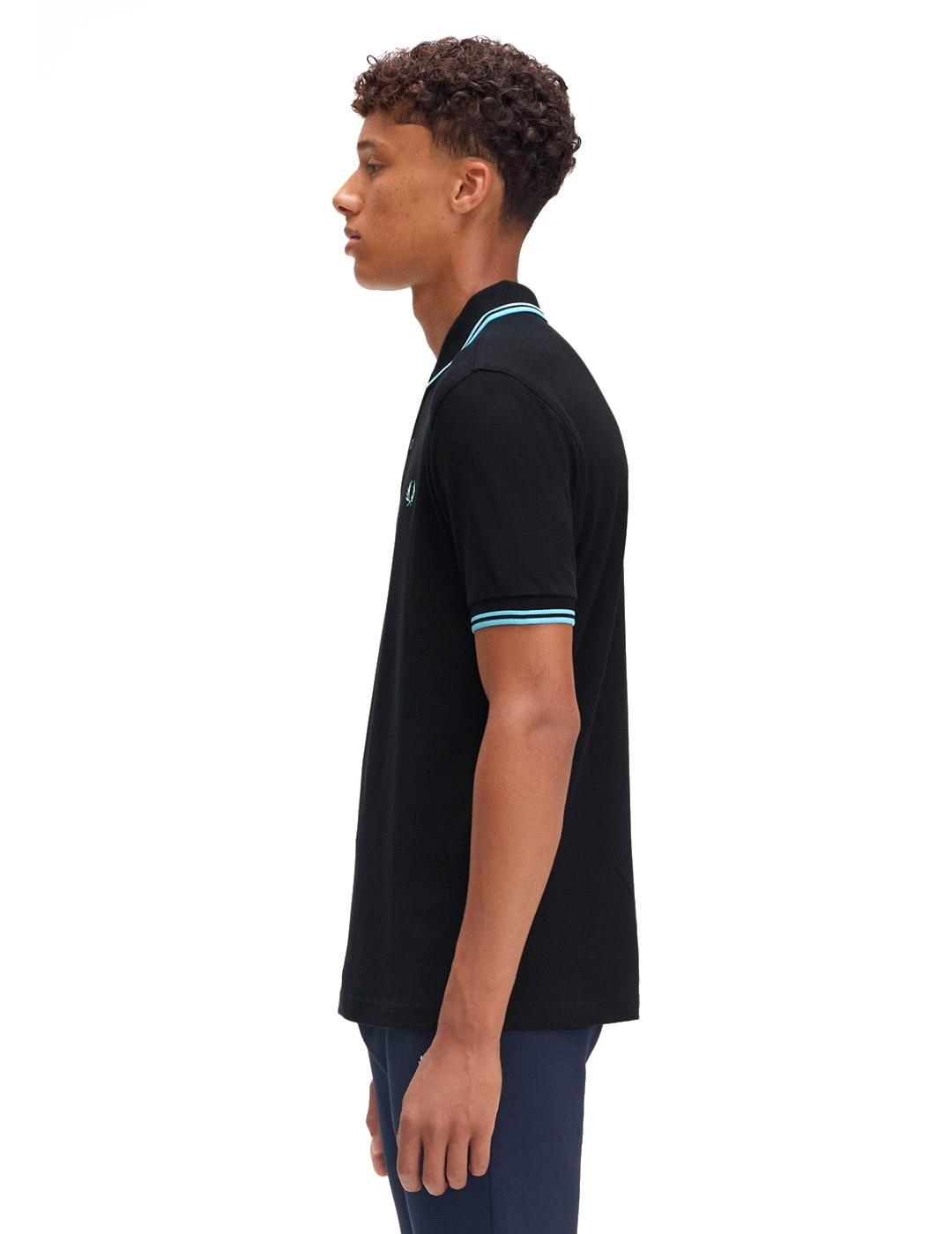 Fred Perry M3600 Polo Hombre Franjas Azul Marino