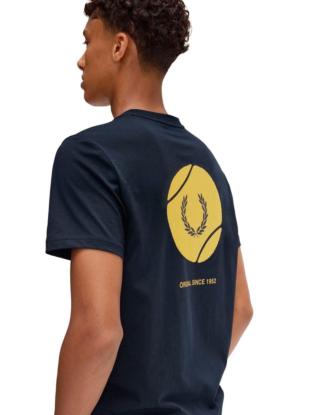 Fred Perry Camiseta Tenis Hombre Azul Marino