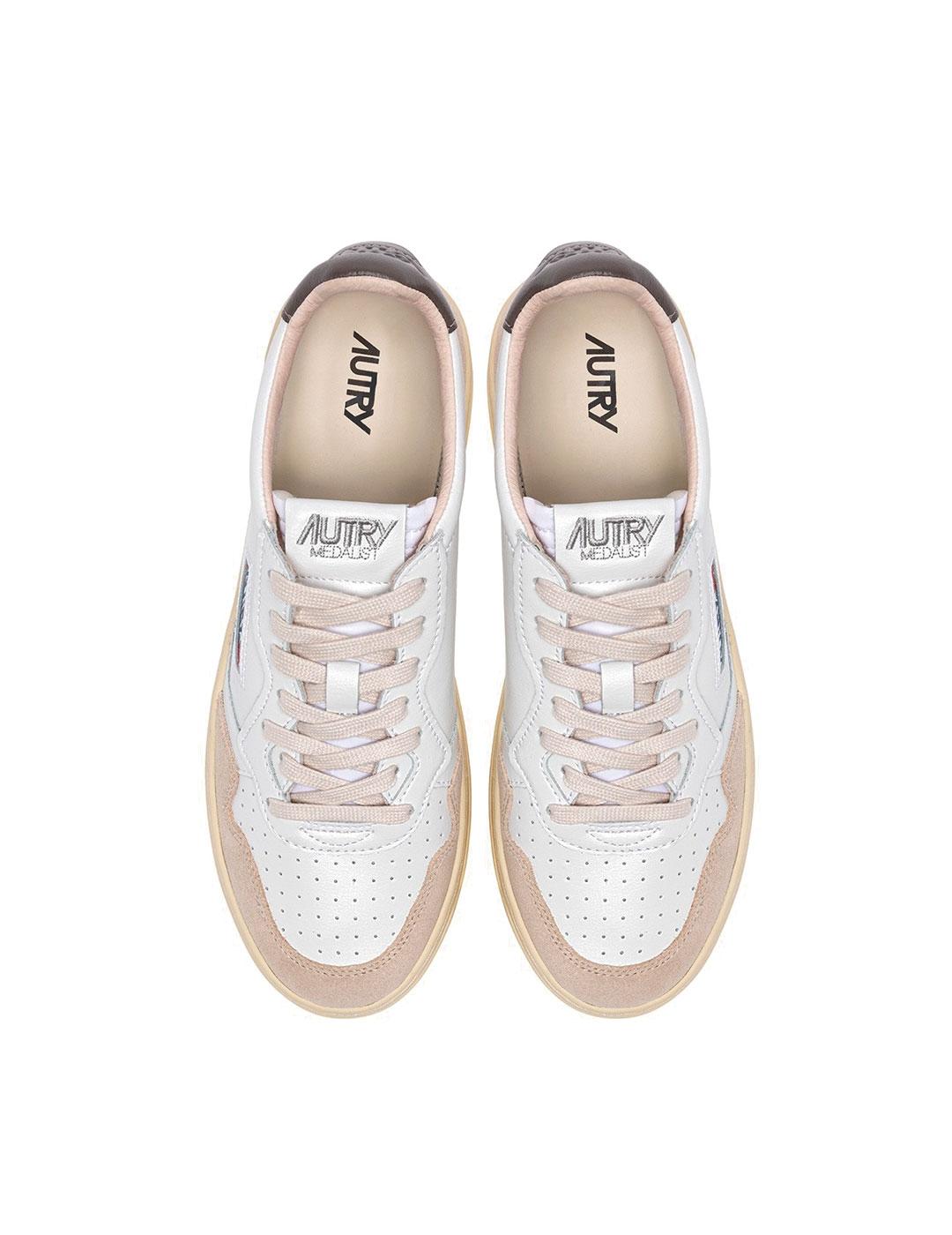 Zapatillas Autry Medalist Low AULM LS01 Blanca/Marrón