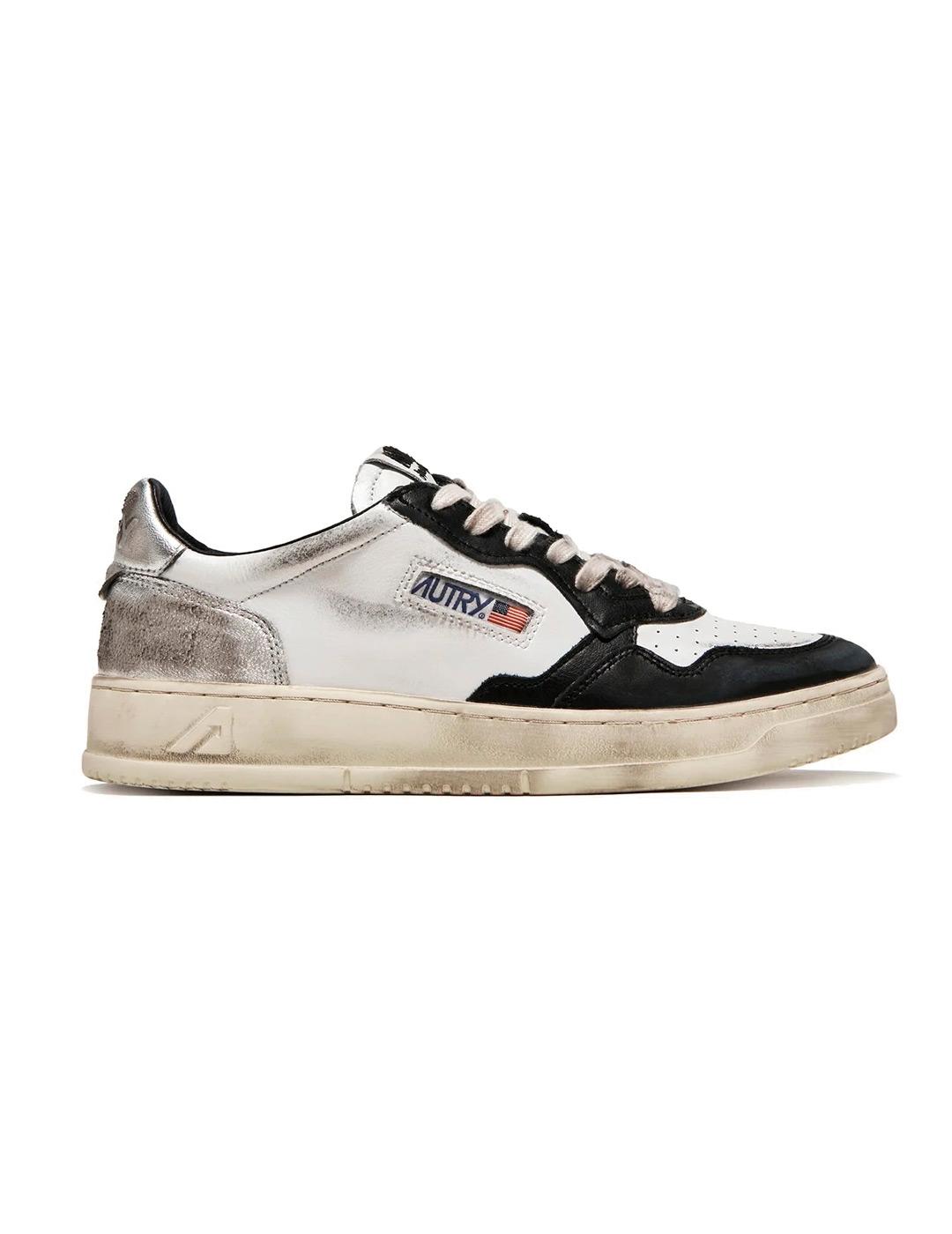 Autry Super Vintage AVLM SV11 Zapatilla Hombre Blanca Negra