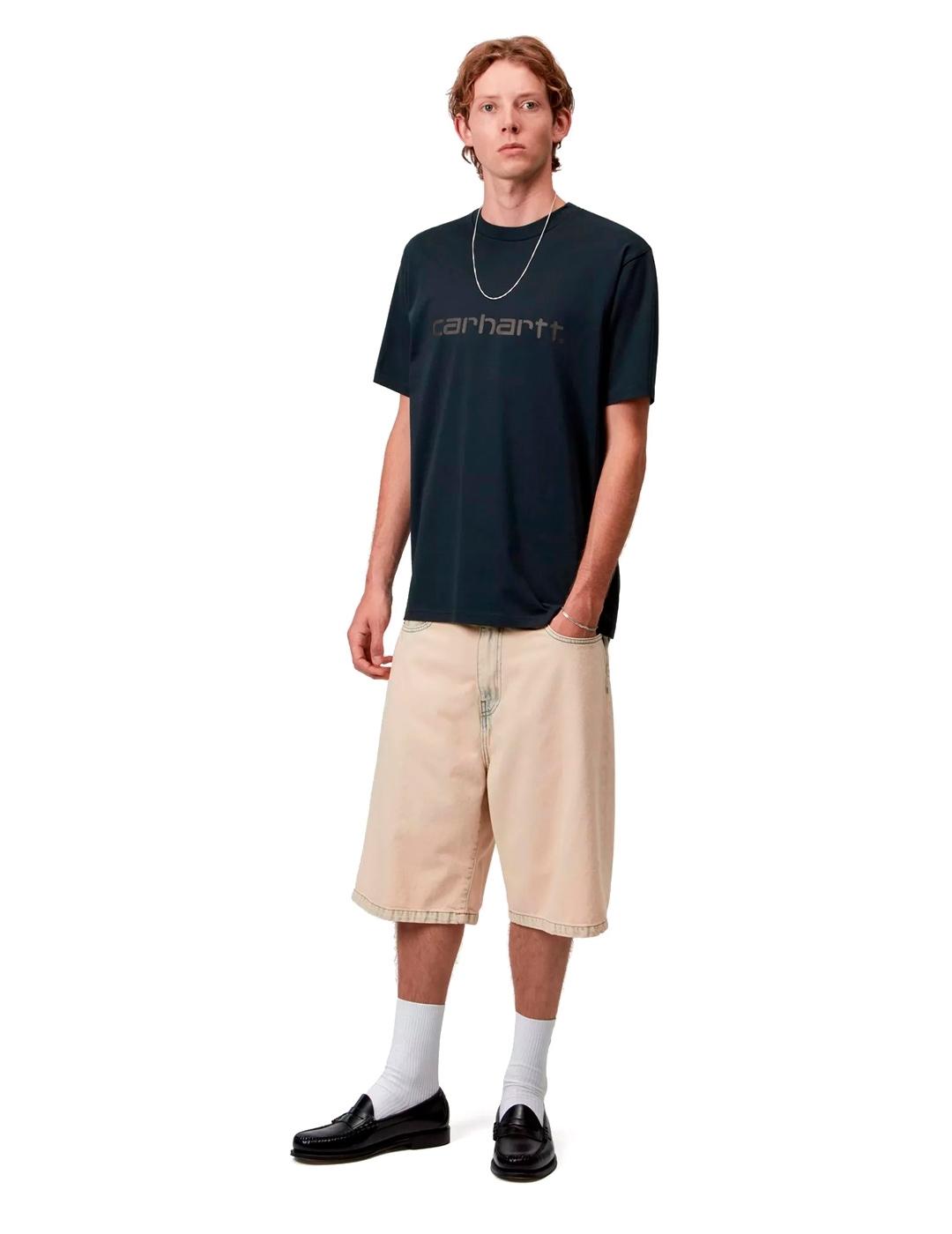 Carhartt S/S Script Camiseta Hombre Azul Marino