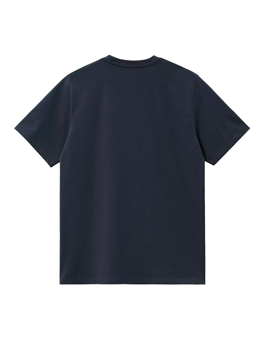 Carhartt S/S Script Camiseta Hombre Azul Marino