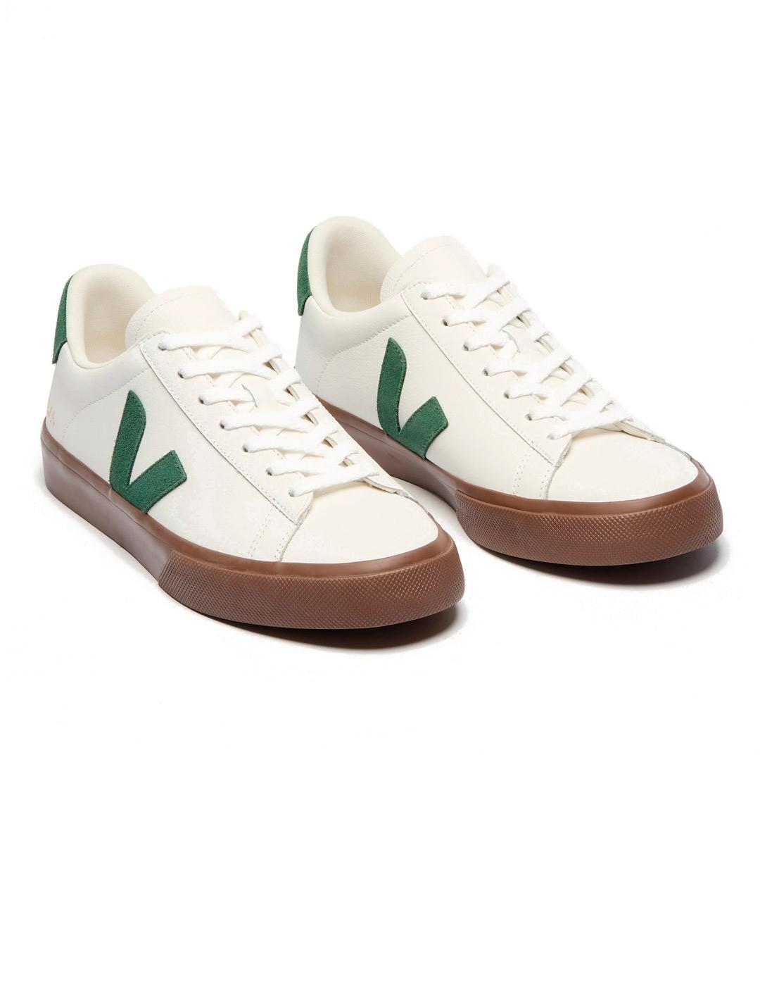 Veja Campo Zapatillas Hombre Mujer Piel Blanca Verde