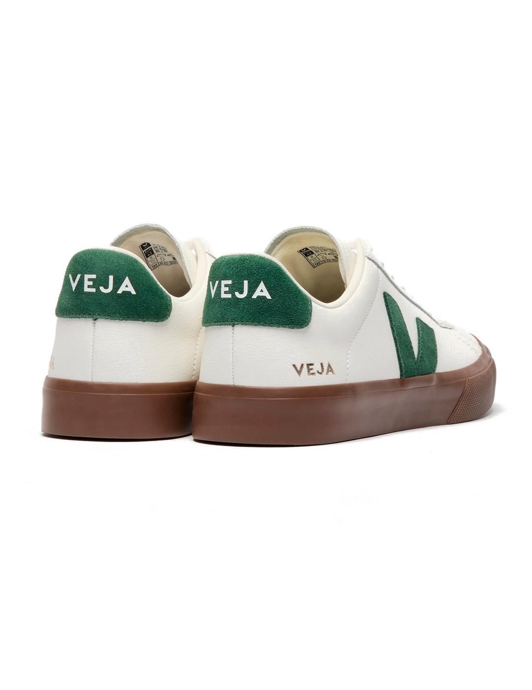 Veja Campo Zapatillas Hombre Mujer Piel Blanca Verde