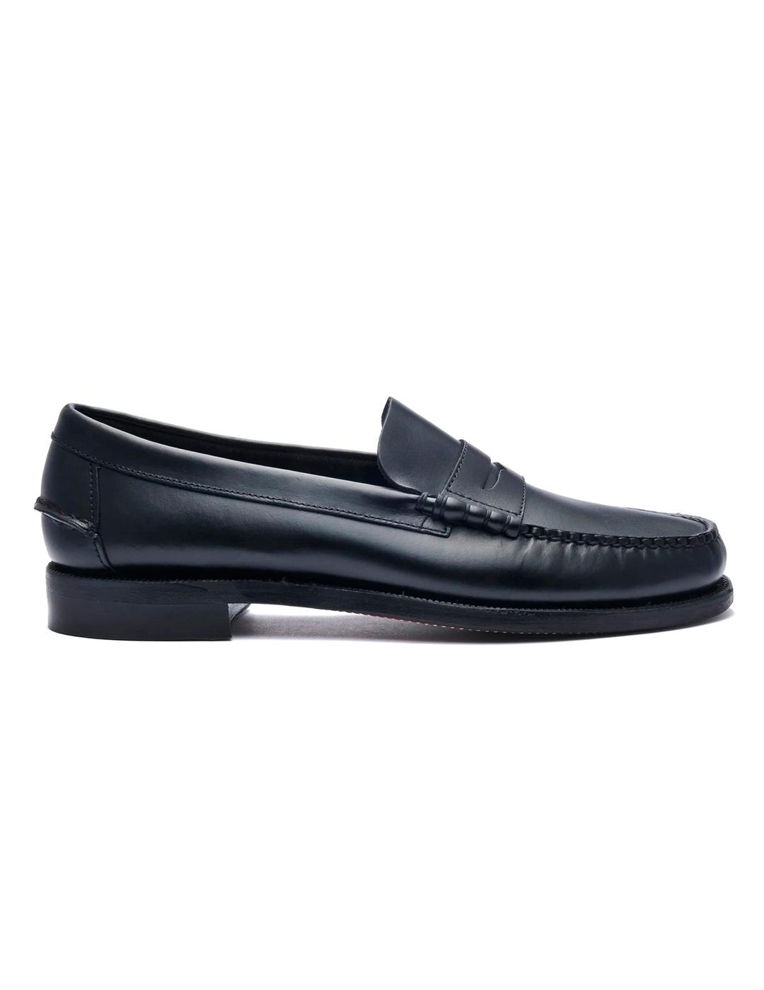 Sebago Classic Dan Waxy Mocasín Castellanos Hombre Negro