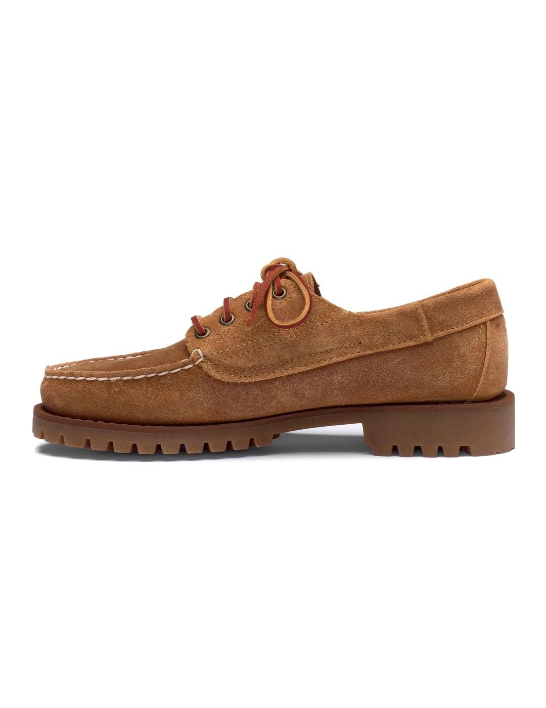 Sebago Askook Lug Suede Waxed Nautico Hombre Beige