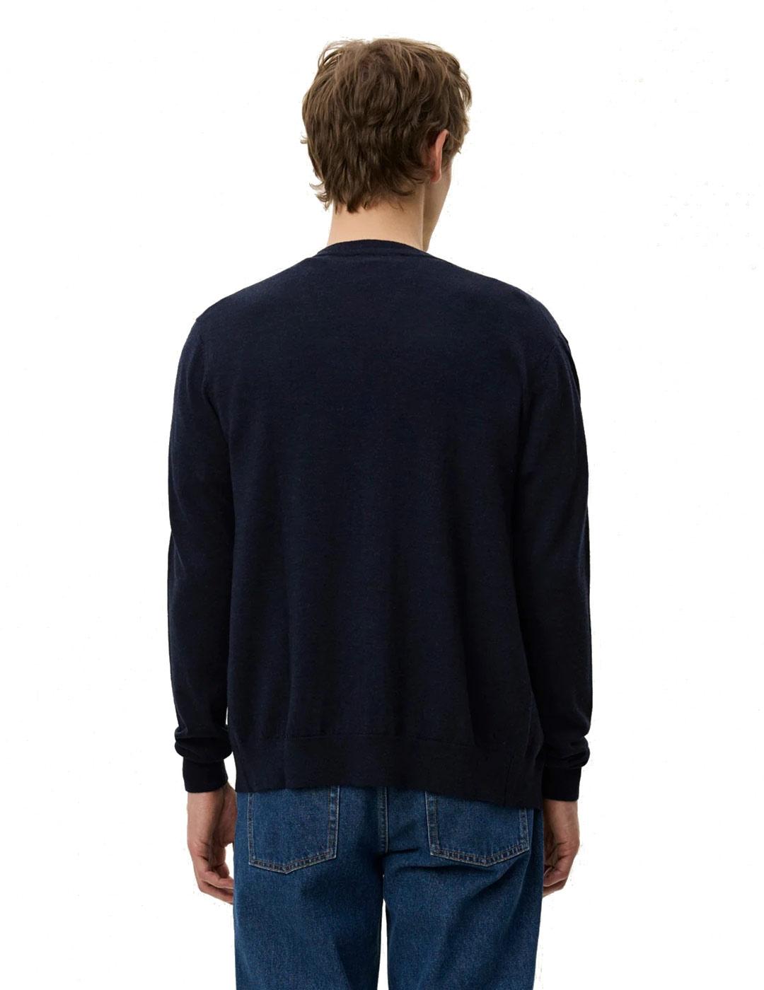 Les Deux Greyson Merino Cardigan Hombre Azul Marino