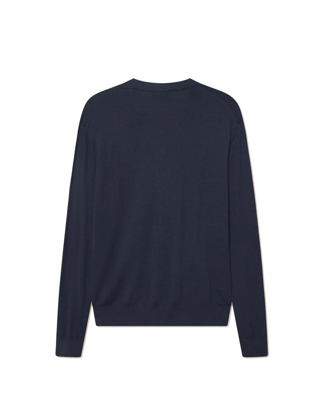 Les Deux Greyson Merino Cardigan Hombre Azul Marino