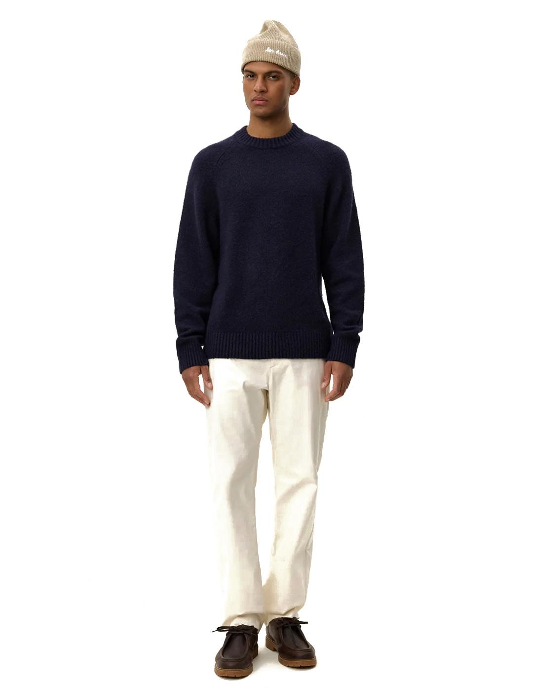 Les Deux Gilbert Jersey Cuello Redondo Hombre Azul Marino