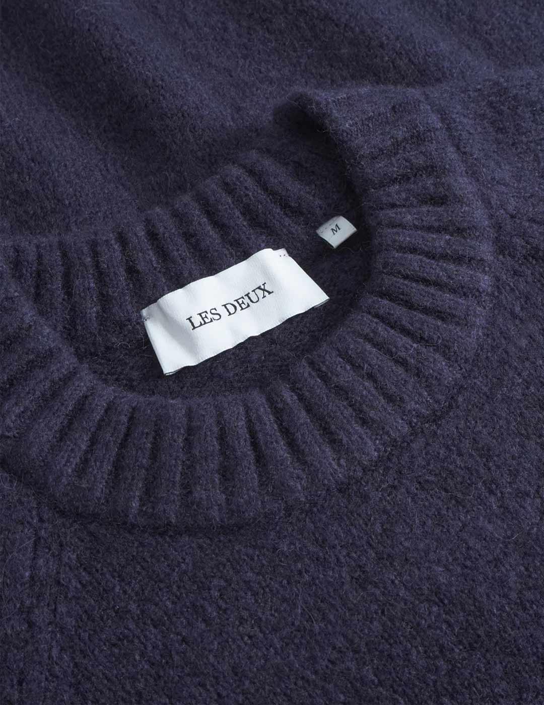 Les Deux Gilbert Jersey Cuello Redondo Hombre Azul Marino