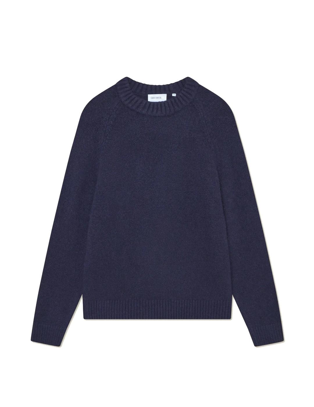 Les Deux Gilbert Jersey Cuello Redondo Hombre Azul Marino