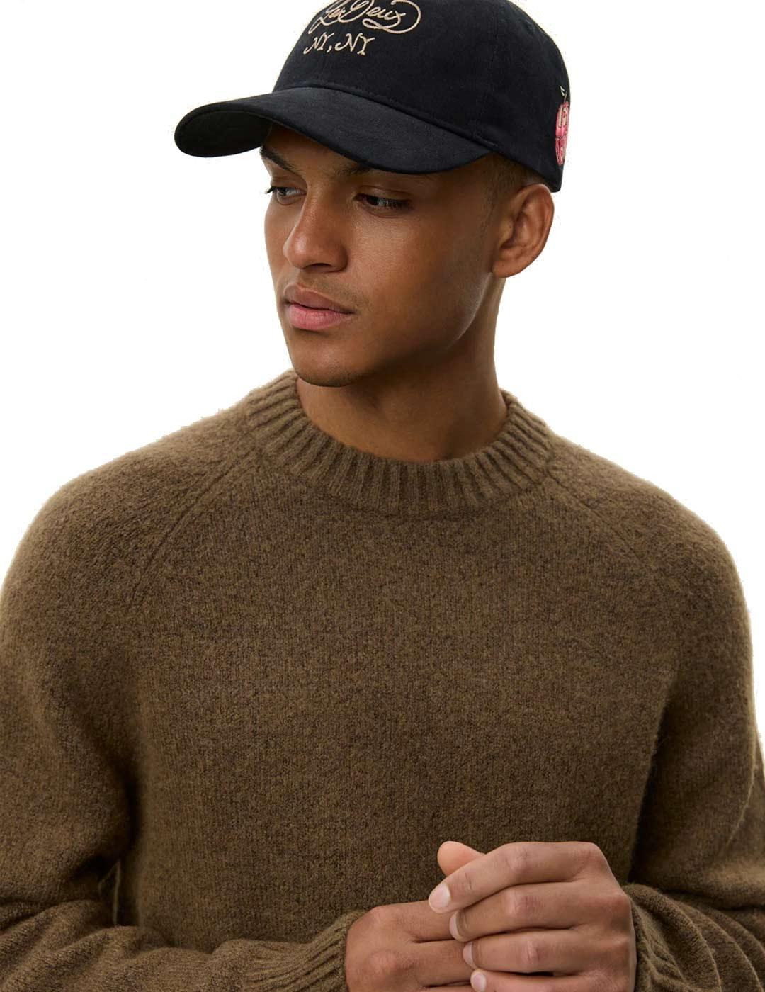 Les Deux Gilbert Jersey Cuello Redondo Hombre Marrón