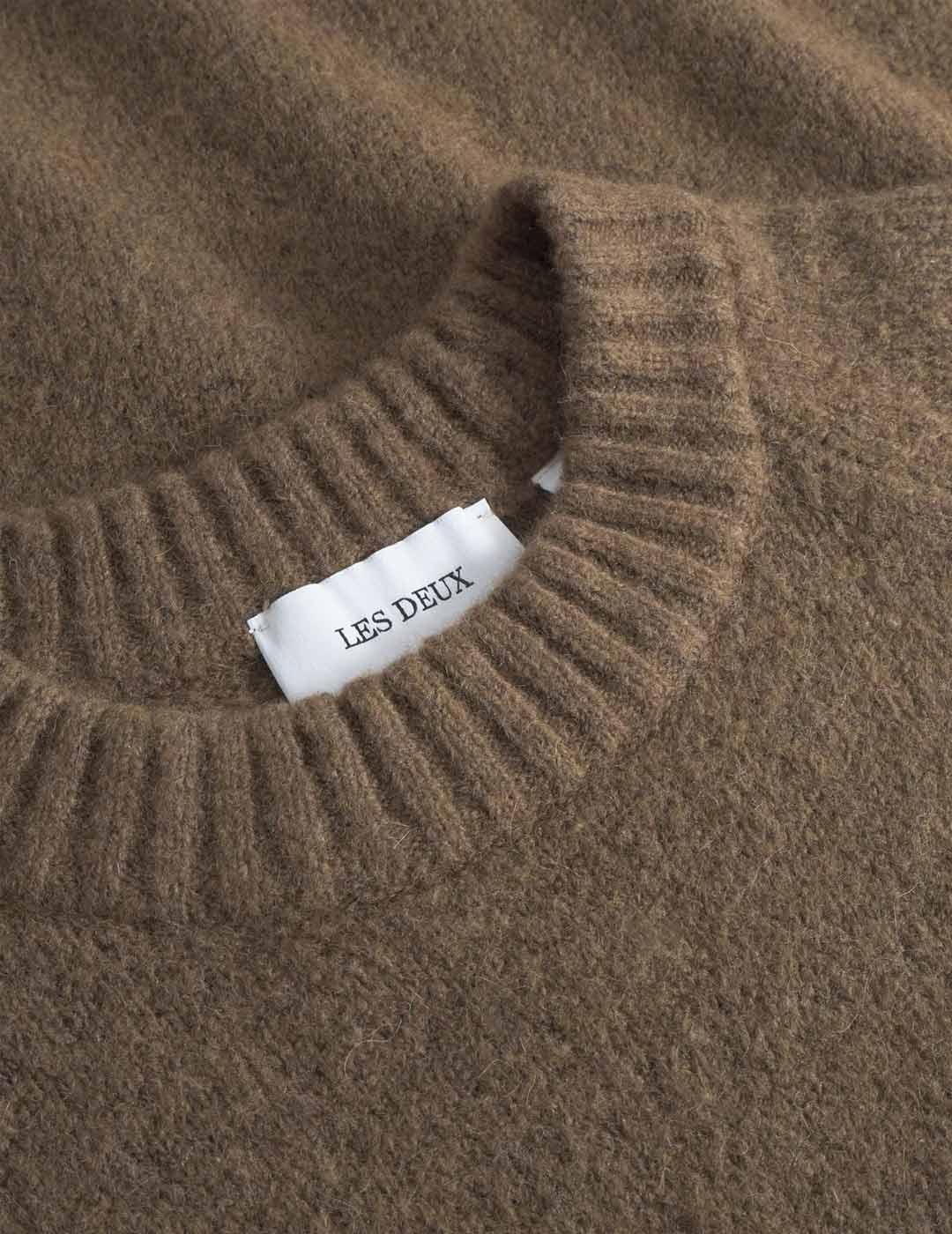 Les Deux Gilbert Jersey Cuello Redondo Hombre Marrón