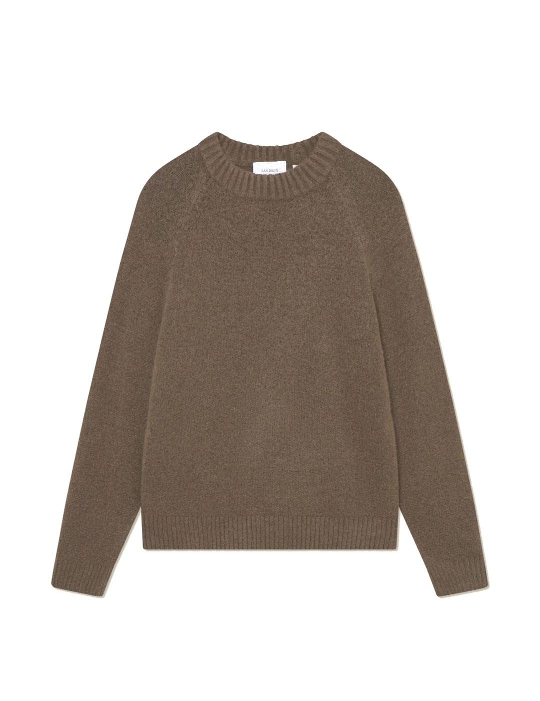 Les Deux Gilbert Jersey Cuello Redondo Hombre Marrón