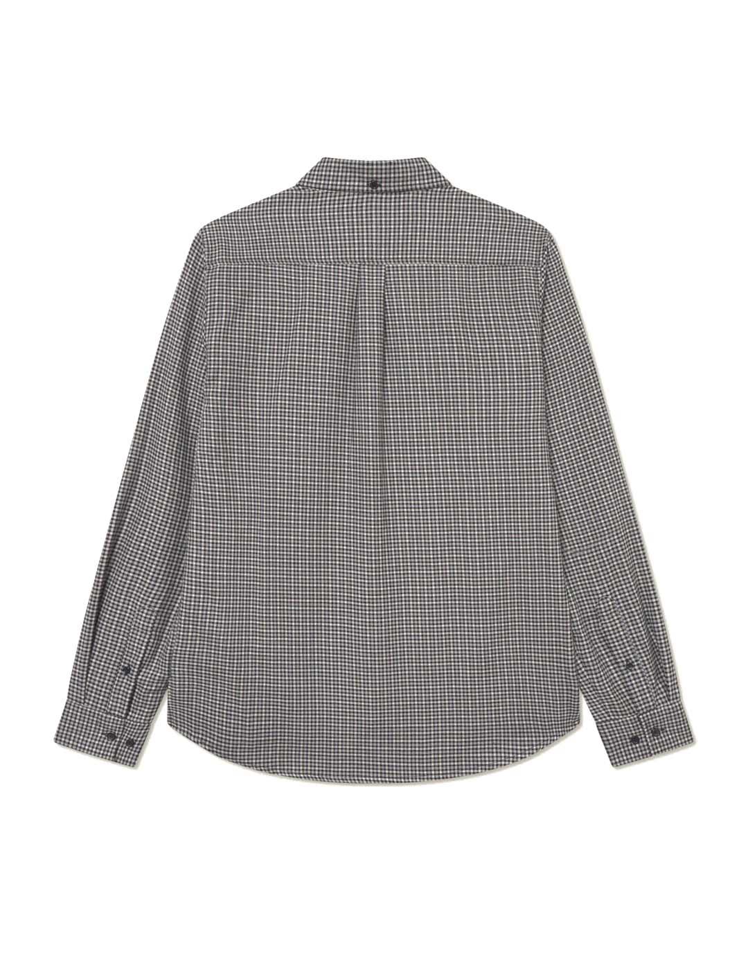 Les Deux Konrad Check Flannel Camisa Hombre Gris