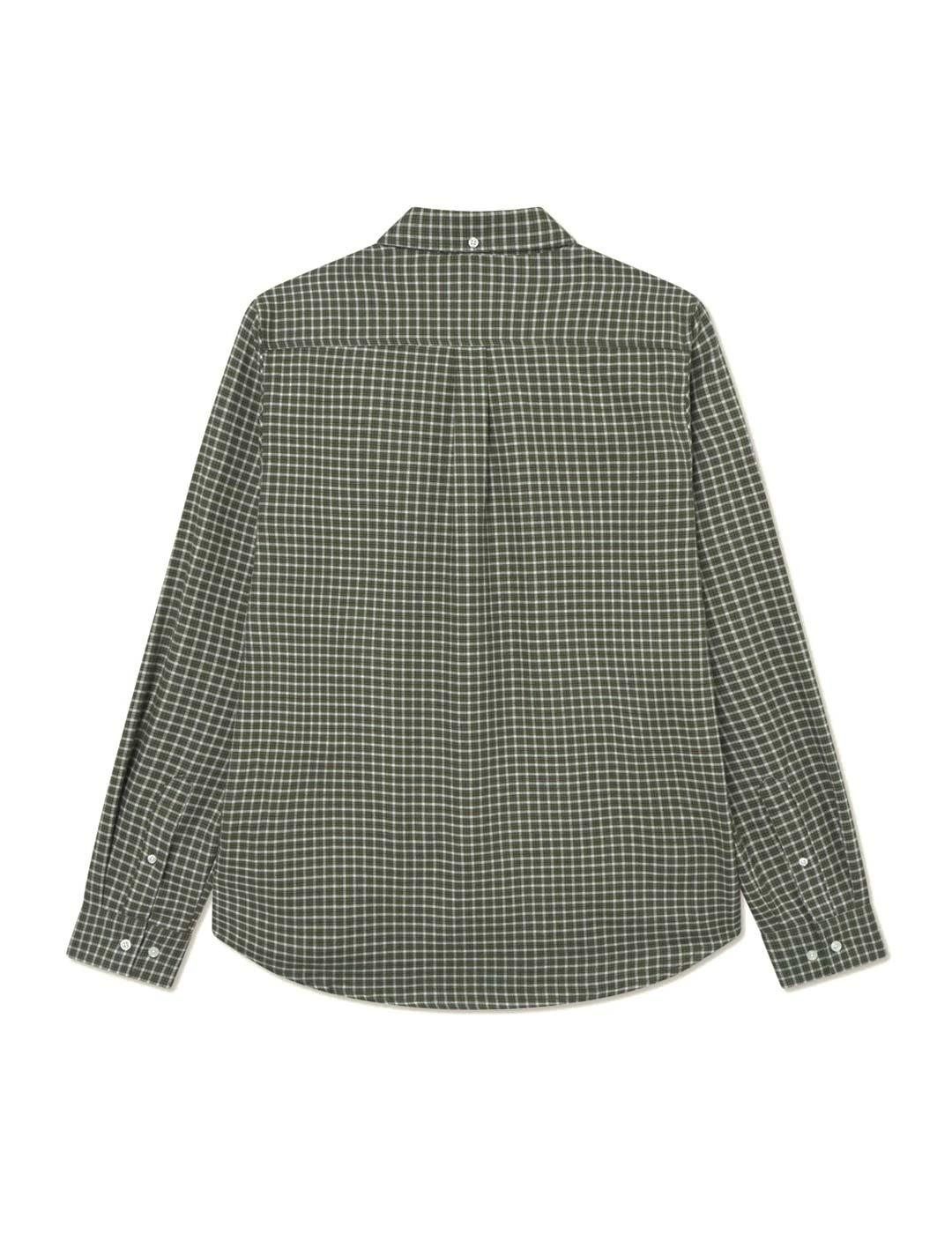 Les Deux Konrad Check Flannel Camisa Hombre Verde