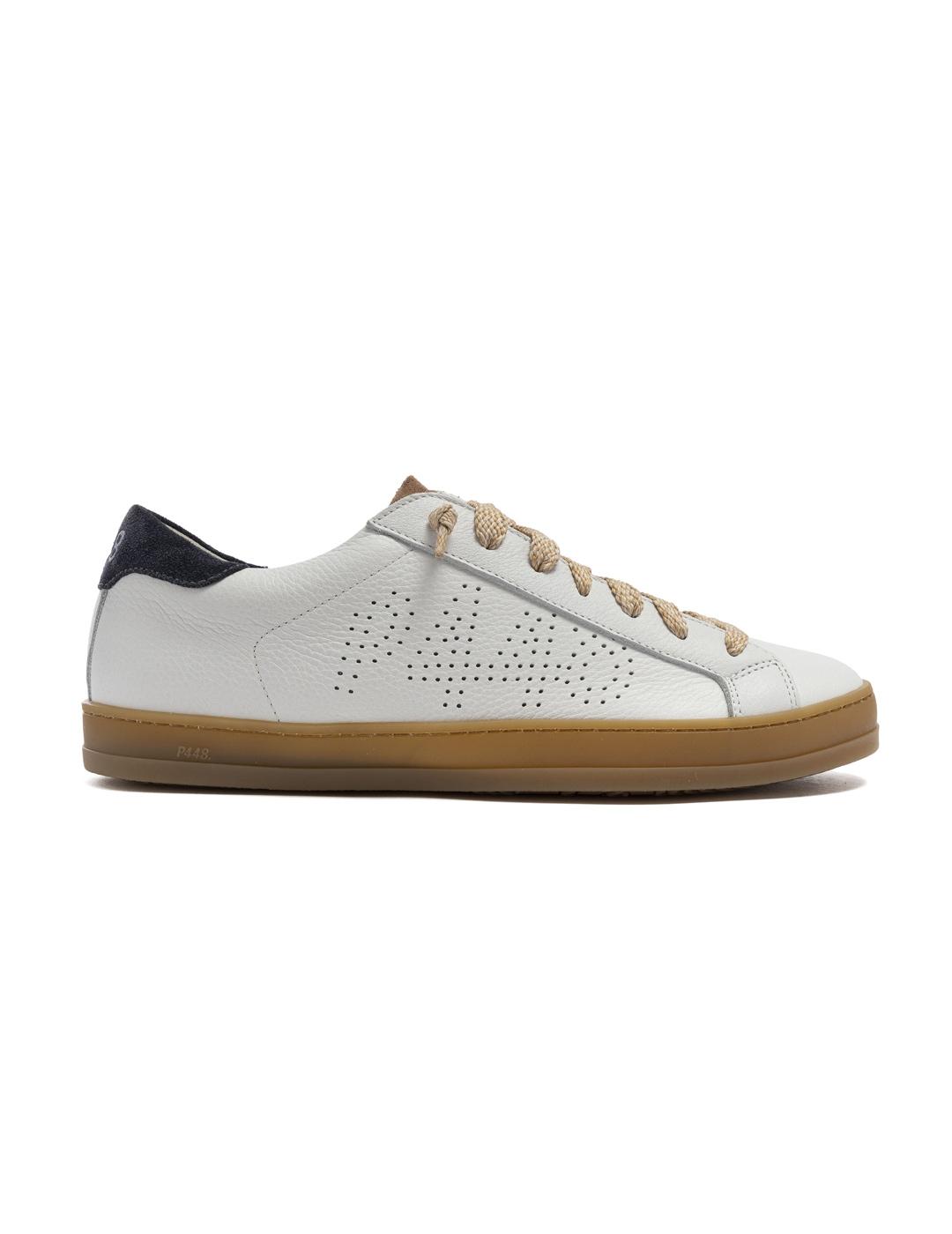 P448 John NY- Blurra Zapatillas Hombre White Blue