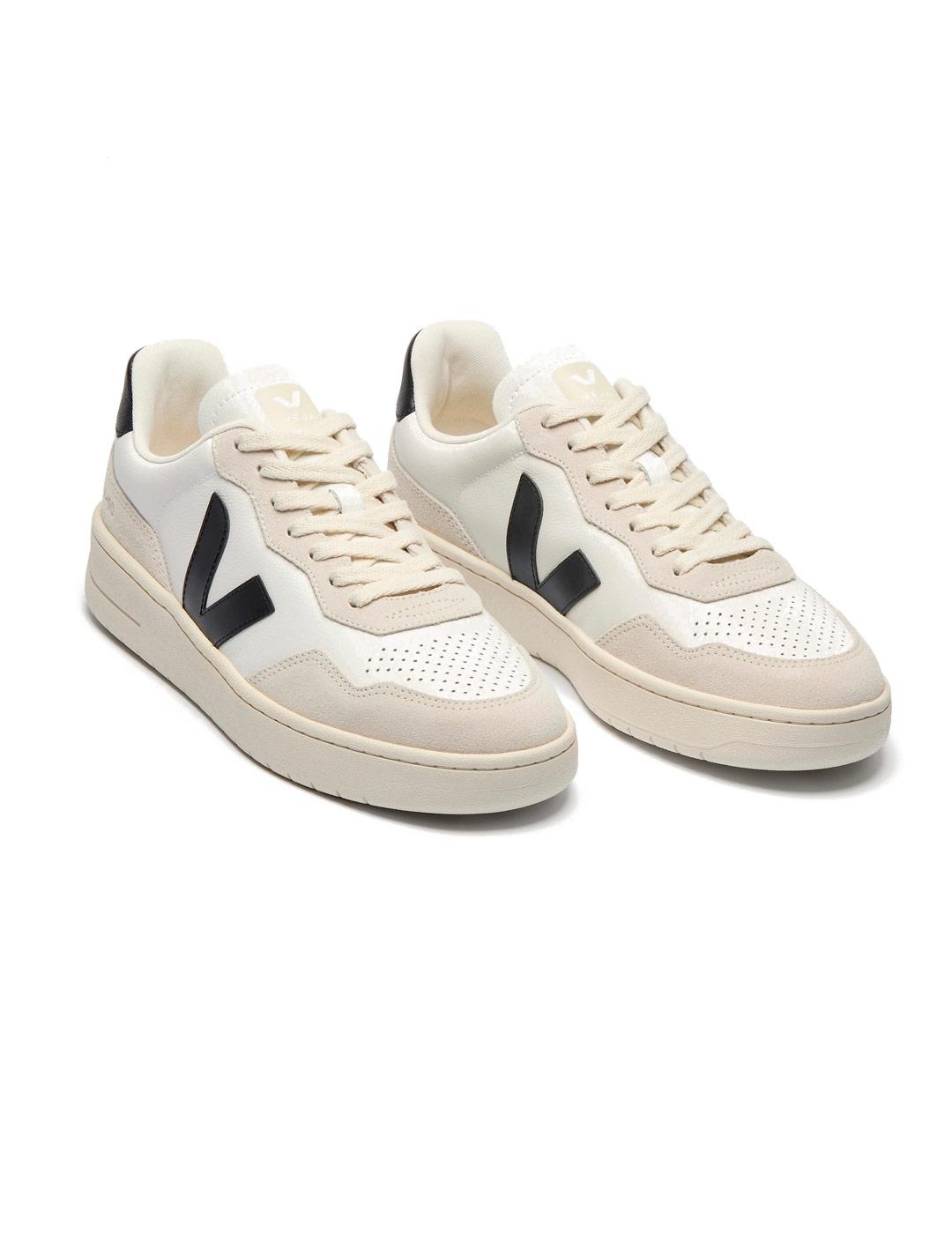 Veja V-90 Zapatillas Leather White Black