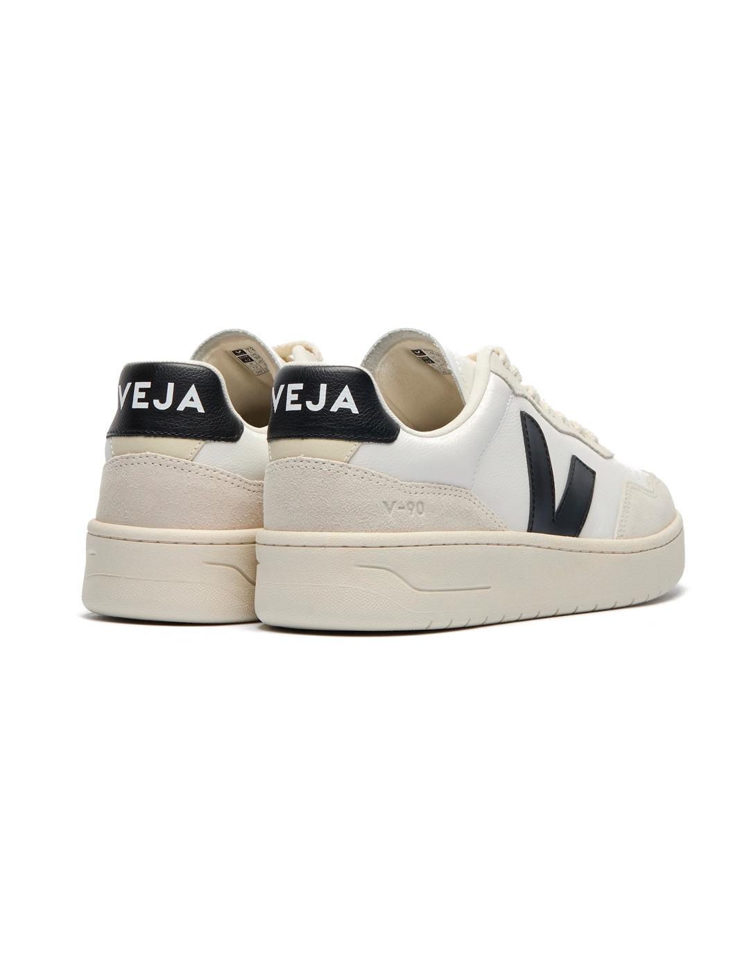 Veja V-90 Zapatillas Leather White Black