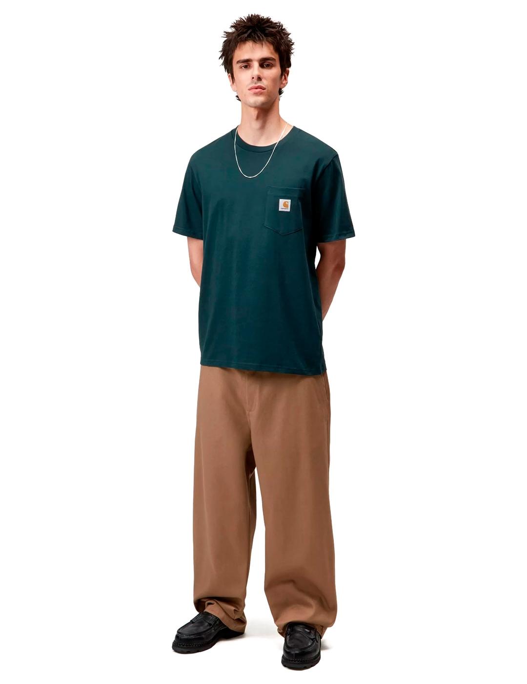 Carhartt S/S Pocket Camiseta Hombre Azul Turquesa