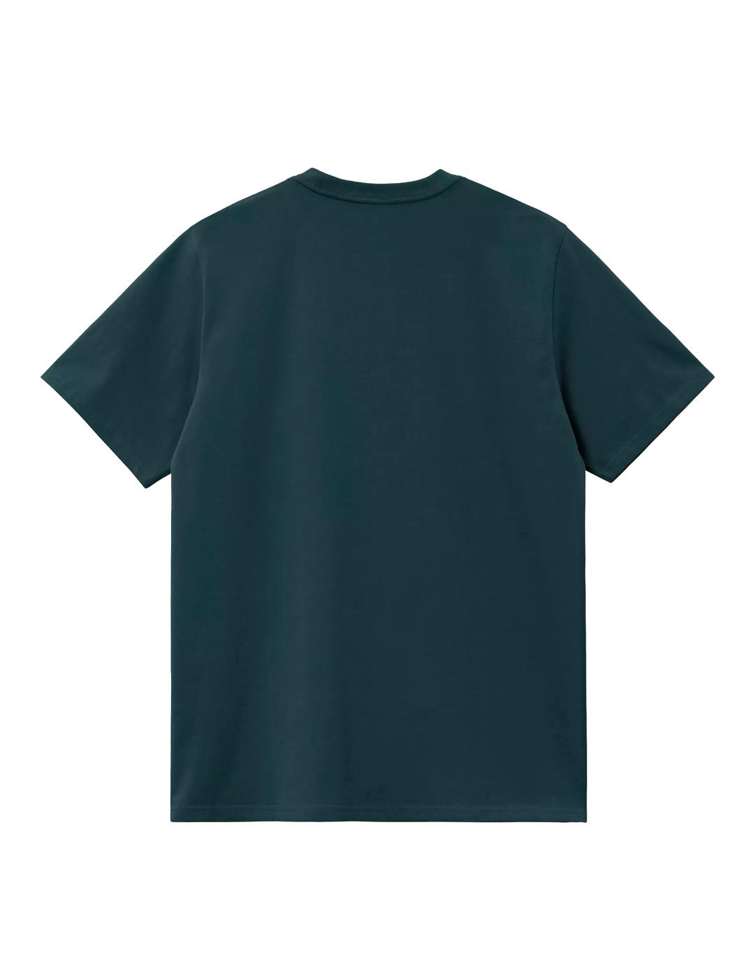 Carhartt S/S Pocket Camiseta Hombre Azul Turquesa