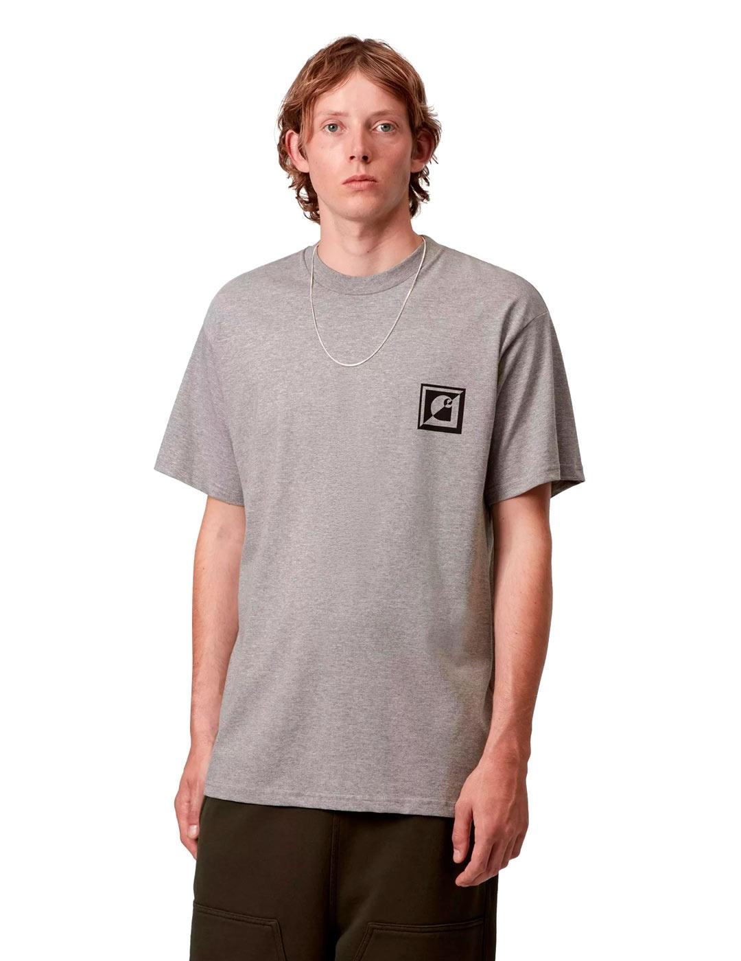 Carhartt S/S C Logo Archive Camiseta Hombre Gris