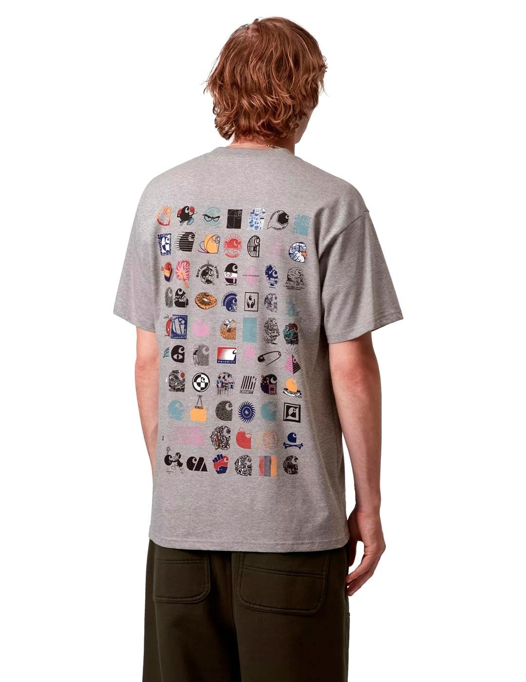 Carhartt S/S C Logo Archive Camiseta Hombre Gris