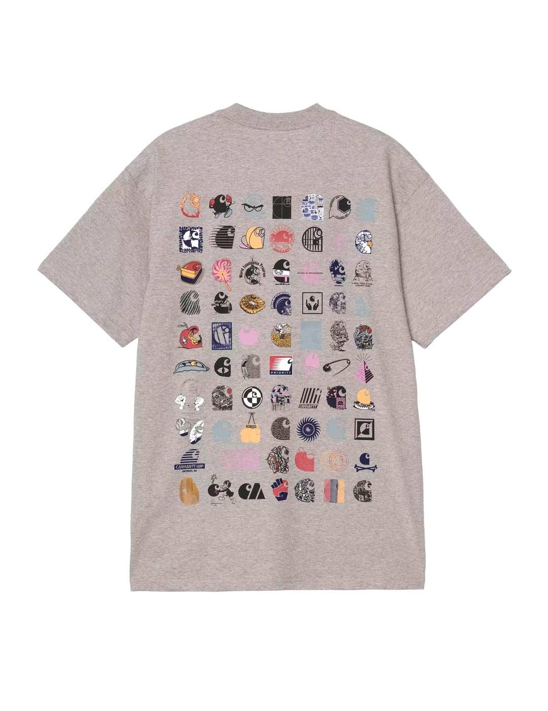 Carhartt S/S C Logo Archive Camiseta Hombre Gris