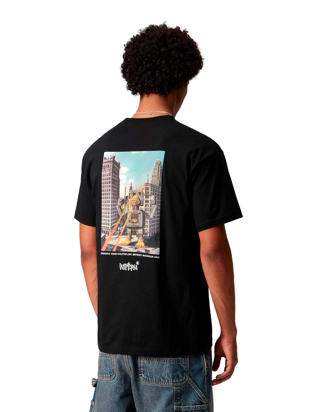 Carhartt S/S Wiptopia Camiseta Gráfico Hombre Negra